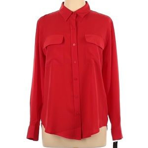 Apt. 9 Ladies Red Button Down Blouse